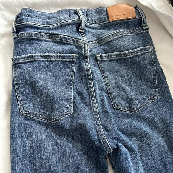 Citizens of Humanity Olivia High-Rise Slim Jeans in Medium Blue Denim – US 23 - Picture 4 of 8
